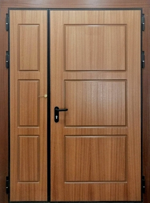 Полуторная глухая противопожарная дверь МДФ EI 60 № 17