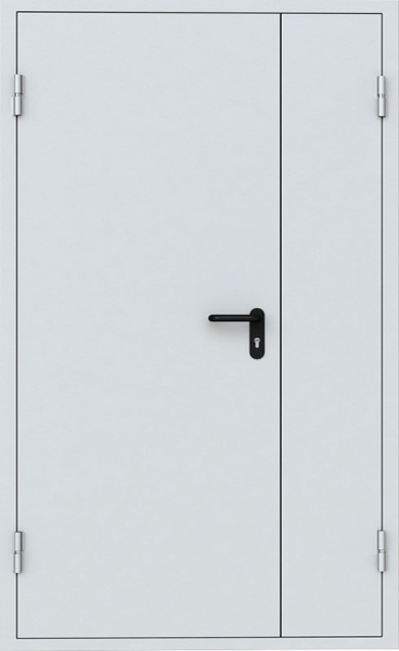 Полуторная глухая противопожарная дверь EI 90 (грунт)